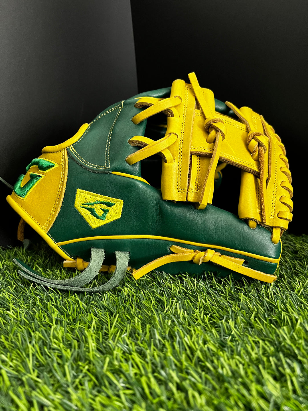 *CLOSEOUT* Mexican Kip - Yellow/Green- I-Web - Elite Infield Baseball Glove 11.75 - RH Throw